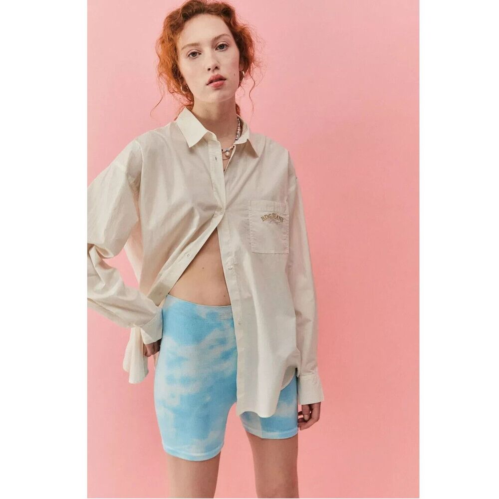 BDG Urban Outfitters Sadie Poplin Boyfriend Tunic Shirt Top Cotton M NWT 250227
